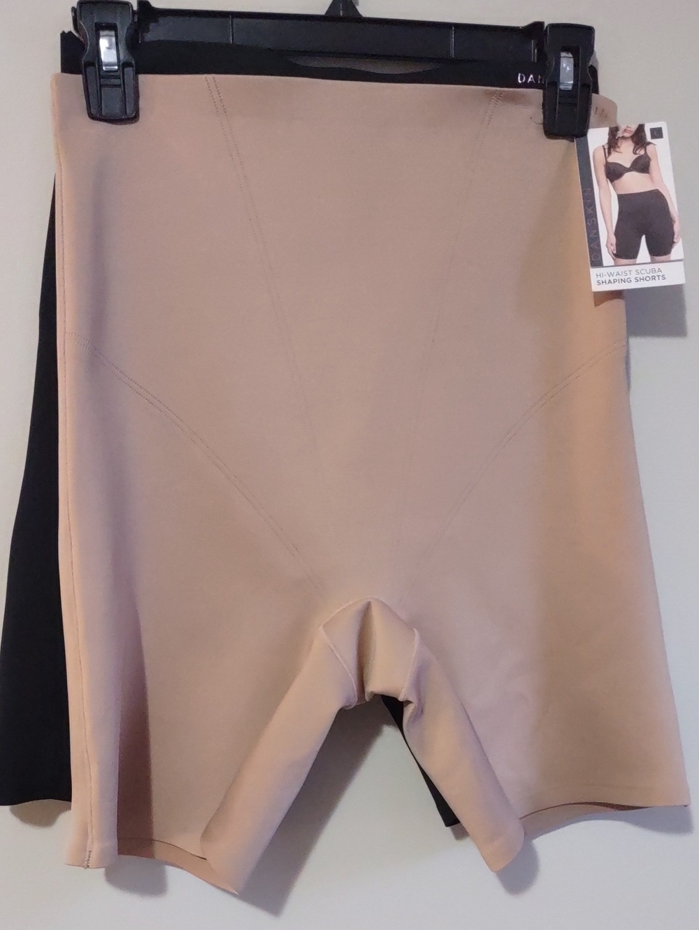 NWTS! DSNSKIN 2 Pack Of Hi-Waist Scuba Shaping Shorts . Black And Tan Size Large
